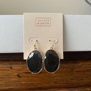 Nordstrom Black and Gold Statement Earrings